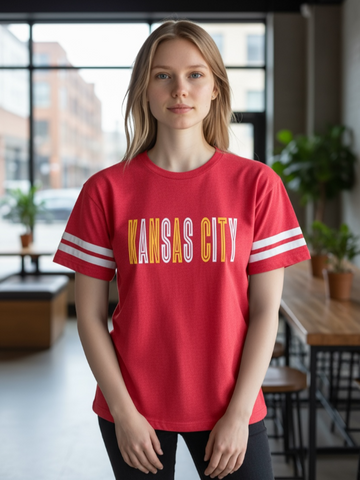 Kansas City Stripe Sleeve Tee