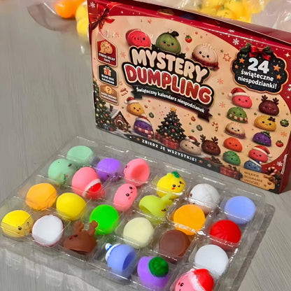 Christmas Squishies Advent Calendar 2026 24 Days Countdown Dumpling Squishy Stress Relief Squeeze Fidget Surprise Gift Blind Box
