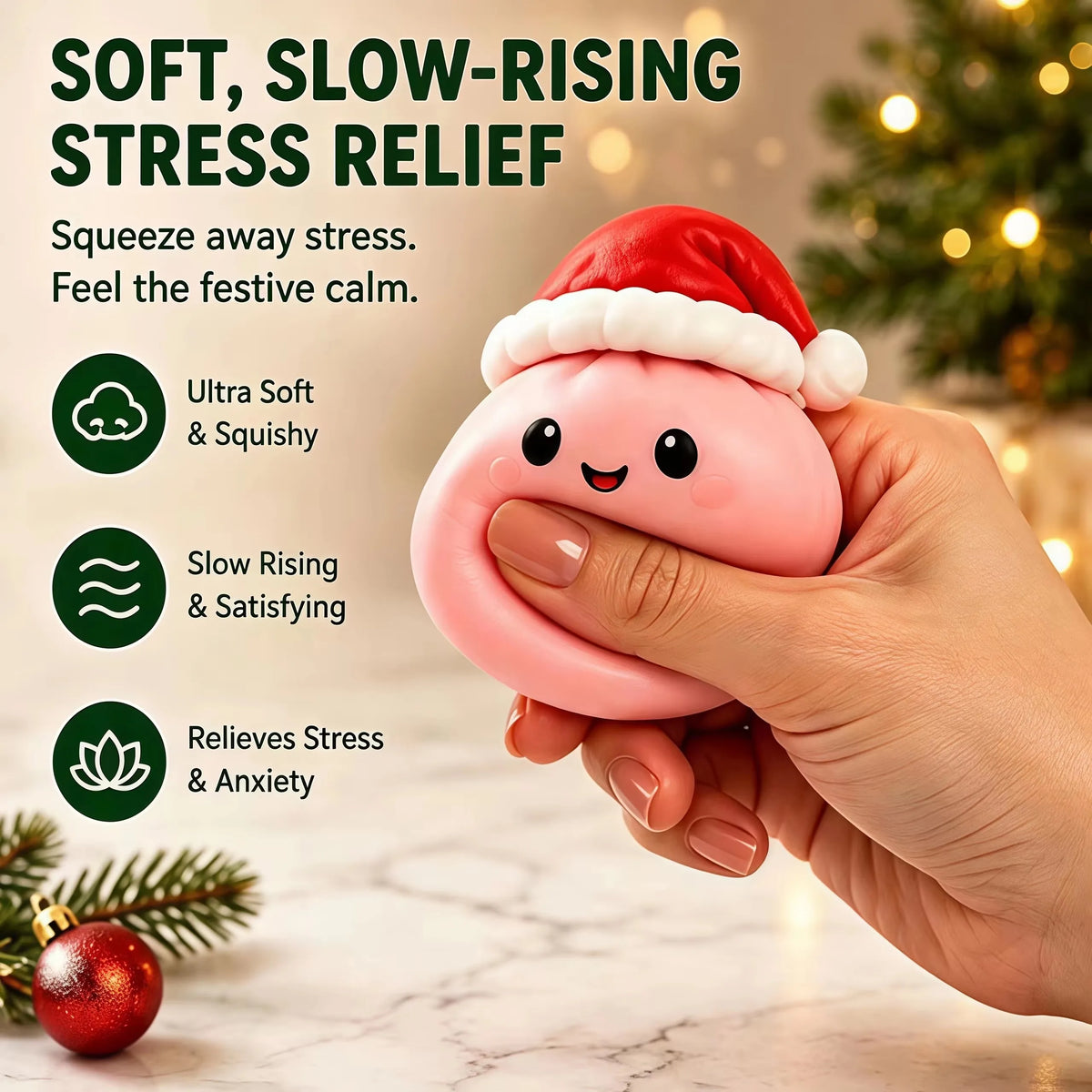 Christmas Squishies Advent Calendar 2026 24 Days Countdown Dumpling Squishy Stress Relief Squeeze Fidget Surprise Gift Blind Box