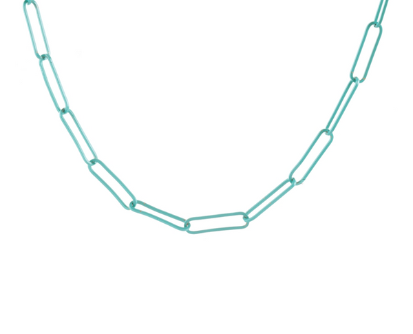 Color Coated Link Chain Necklace