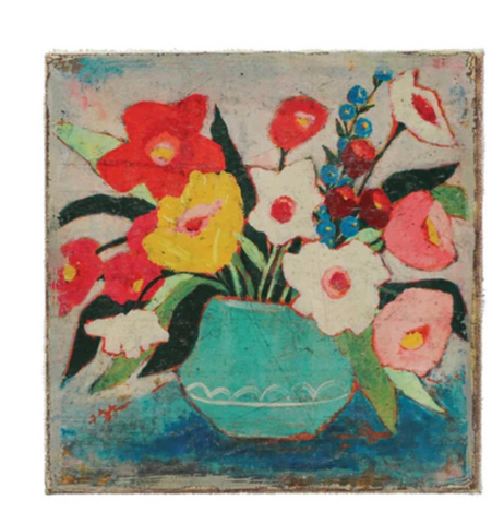 Flowers In Vase Canvas