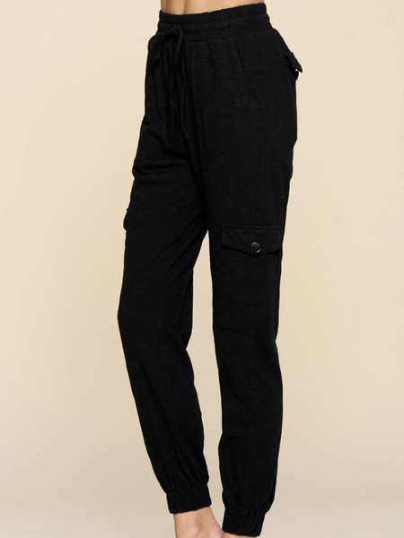 black jogger cargo pants