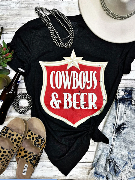 cowboys & beer tee
