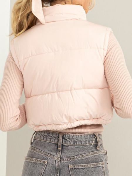 MADISON REVERSIBLE CROPPED PUFFER VEST