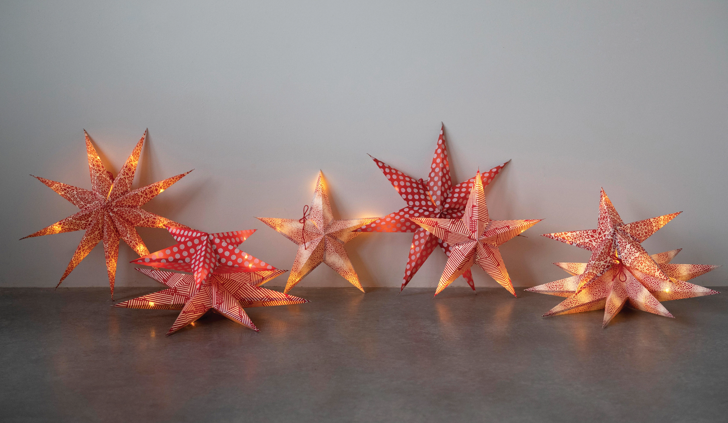 Printed Star Paper Ornament