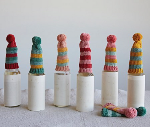 Knitted Hat Bottle Topper