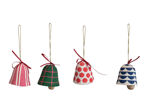 Paper Mache Bell Ornaments