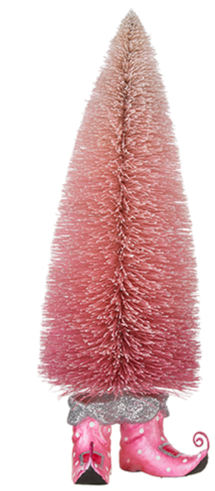 Pink Bottle Brush Trees with Elf Shoes