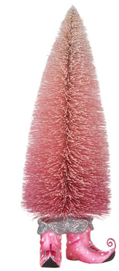 Pink Bottle Brush Trees with Elf Shoes
