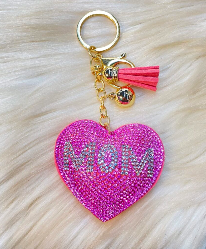 Glitzy Rhinestone Keyring
