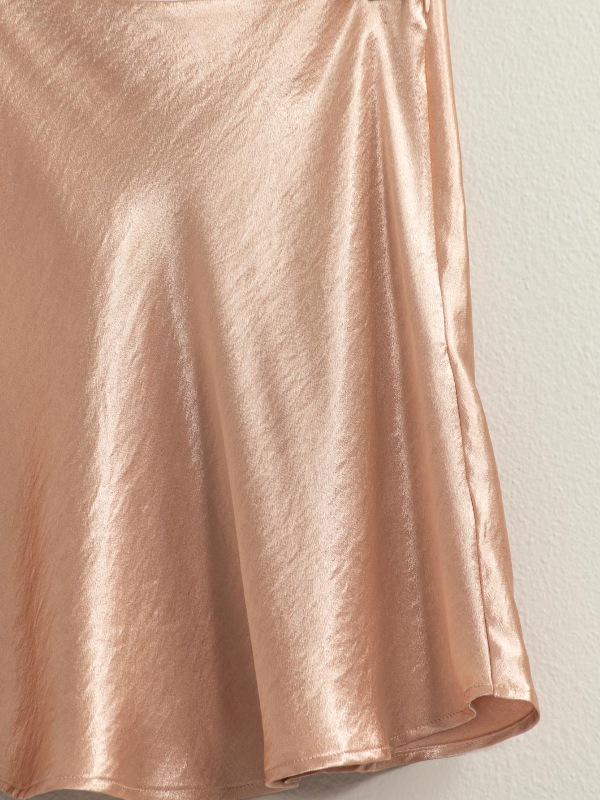 NAOMI  SATIN MINI SKIRT