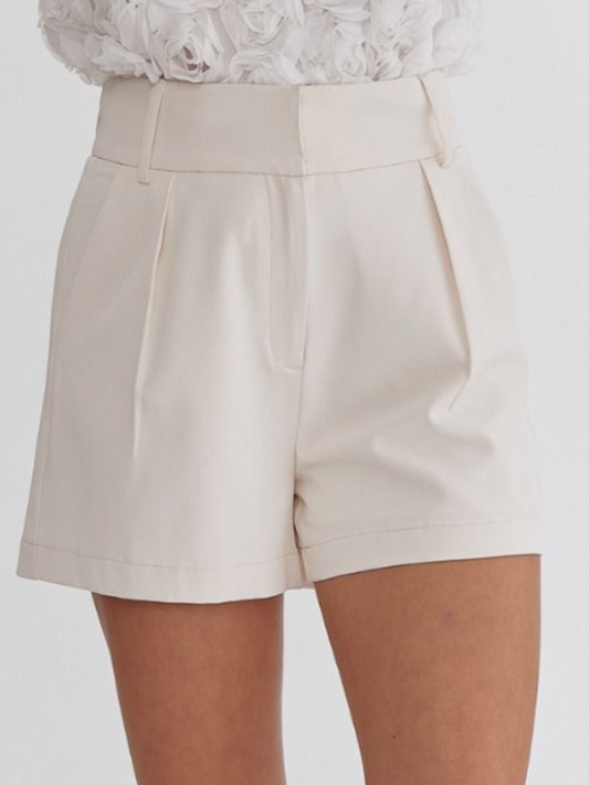 cream shorts