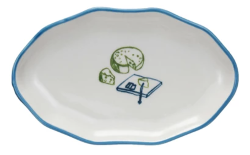 Hand Painted Stoneware Bistro Dish