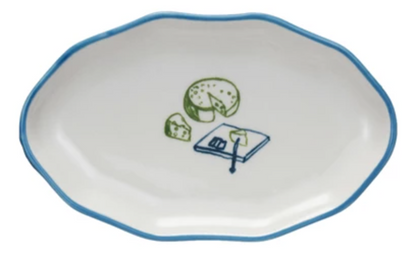 Hand Painted Stoneware Bistro Dish