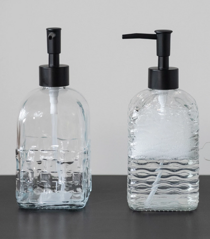 Embossed Soap Dispenser with Pump
