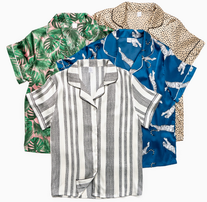 Hello Mello Beauty Sleep Satin Pajama Tops