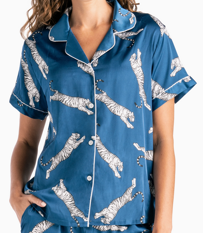 Hello Mello Beauty Sleep Satin Pajama Tops
