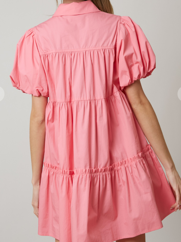Rolling Stones Poplin Tiered Dress