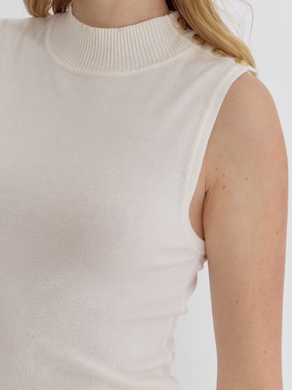 LYDIA HIGH NECK SLEEVELESS TOP