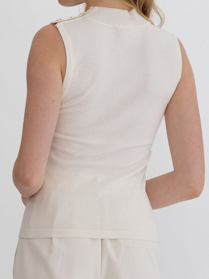 LYDIA HIGH NECK SLEEVELESS TOP
