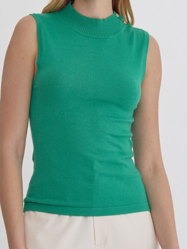 LYDIA HIGH NECK SLEEVELESS TOP