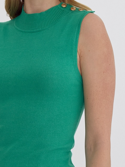 LYDIA HIGH NECK SLEEVELESS TOP