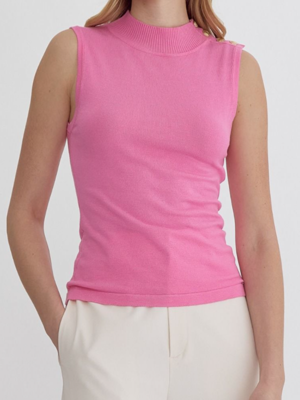 LYDIA HIGH NECK SLEEVELESS TOP