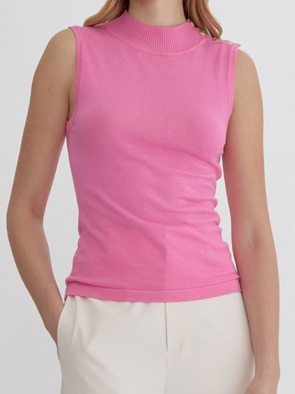 LYDIA HIGH NECK SLEEVELESS TOP