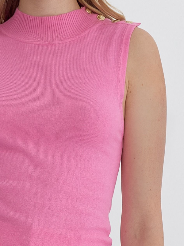 LYDIA HIGH NECK SLEEVELESS TOP