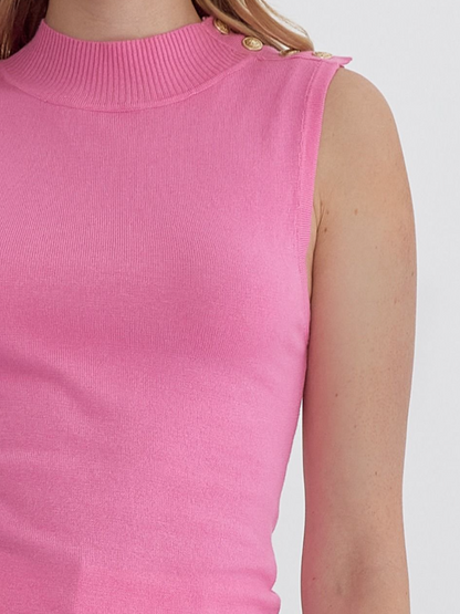 LYDIA HIGH NECK SLEEVELESS TOP