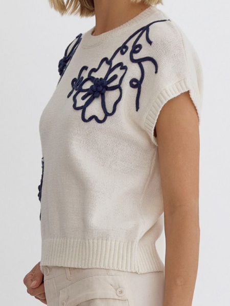 FIONA FLORAL EMBROIDERED SWEATER