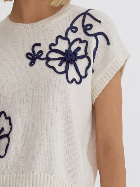 FIONA FLORAL EMBROIDERED SWEATER