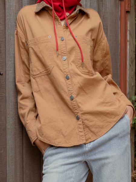 SHEA CORDUROY COLLAR SHACKET