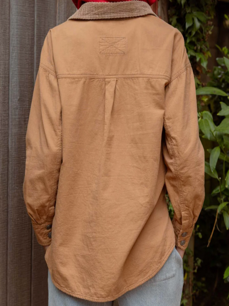 SHEA CORDUROY COLLAR SHACKET