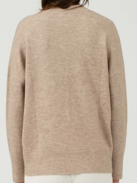 SUTTON V NECK DROP SHOULDER SWEATER