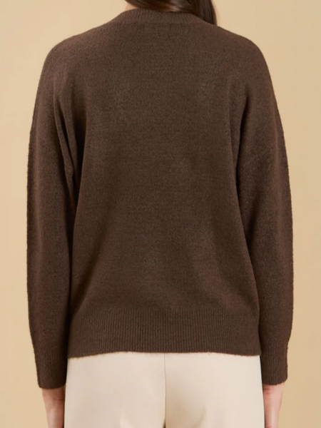 SUTTON V NECK DROP SHOULDER SWEATER