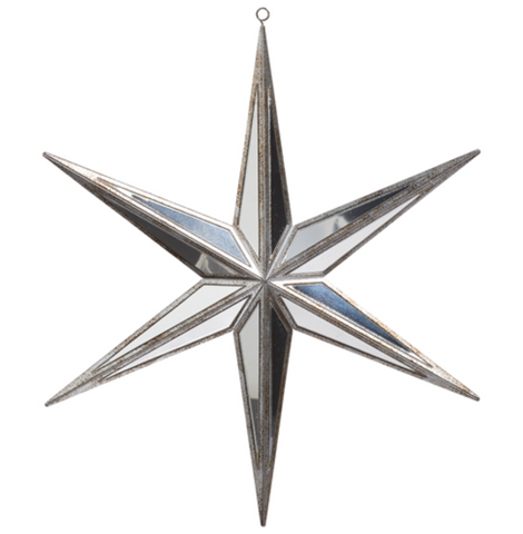 Silver Mirrored Star Ornament