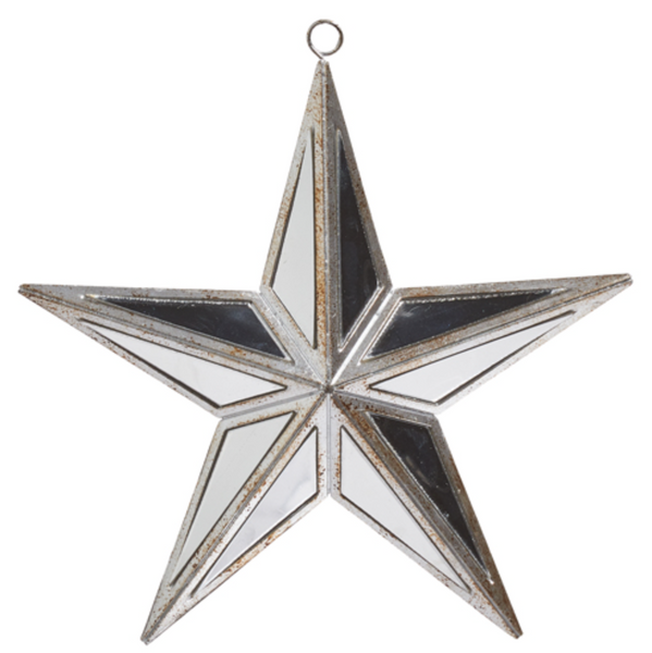 Silver Mirrored Star Ornament