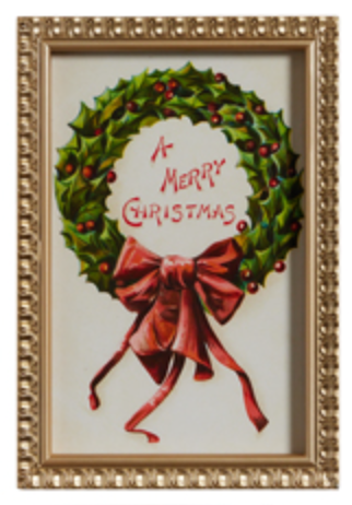 Vintage Christmas Wishes Framed Wall Art