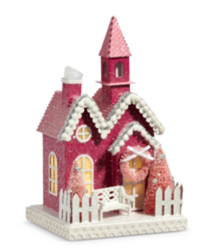 Pink Lighted Village House