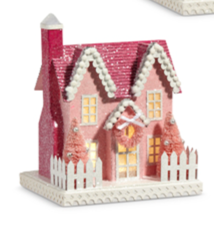 Pink Lighted Village House