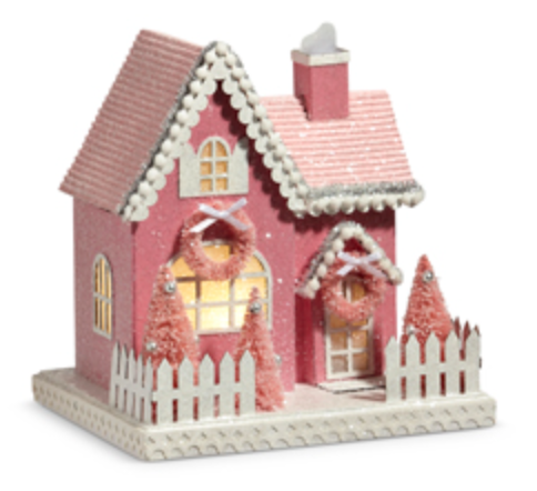 Pink Lighted Village House