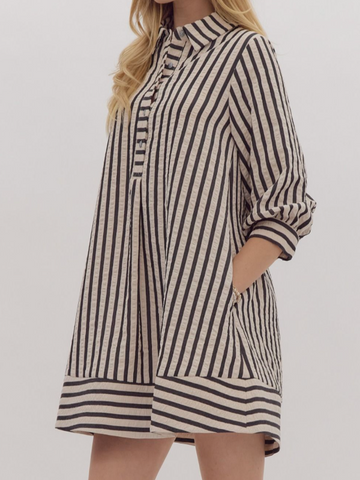 MURPHY STRIPED SEERSUCKER DRESS