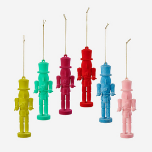 Flocked Toy Soldier Ornament