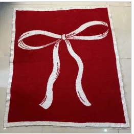 Red Big Bow Blanket