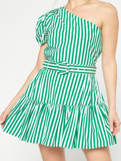 CHRISTINA STRIPED MINI DRESS