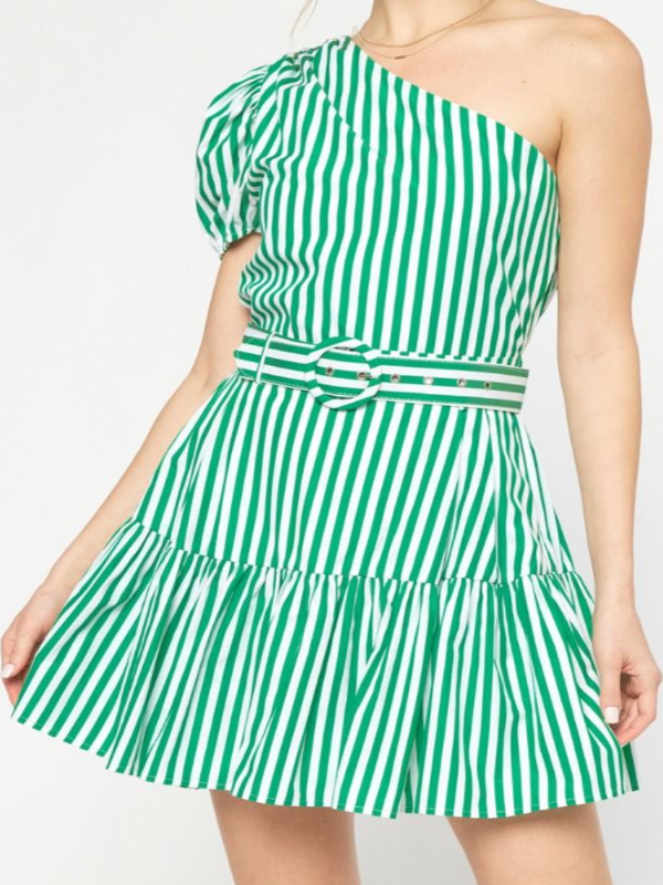 CHRISTINA STRIPED MINI DRESS