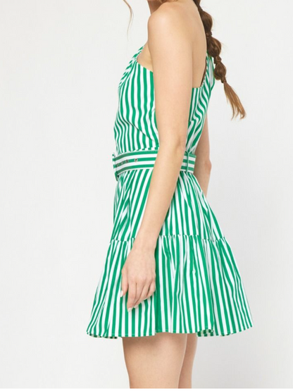 CHRISTINA STRIPED MINI DRESS