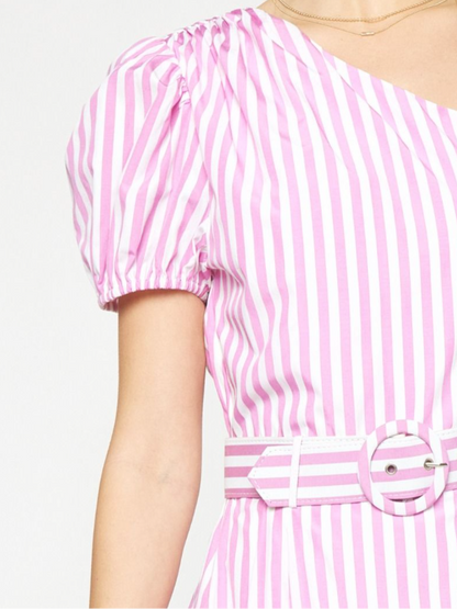 CHRISTINA STRIPED MINI DRESS