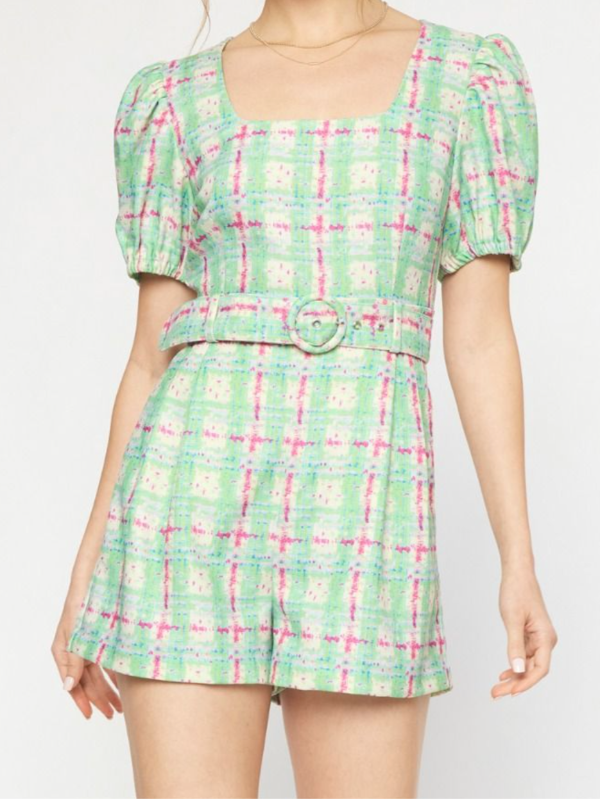 BENNETT PLAID ROMPER